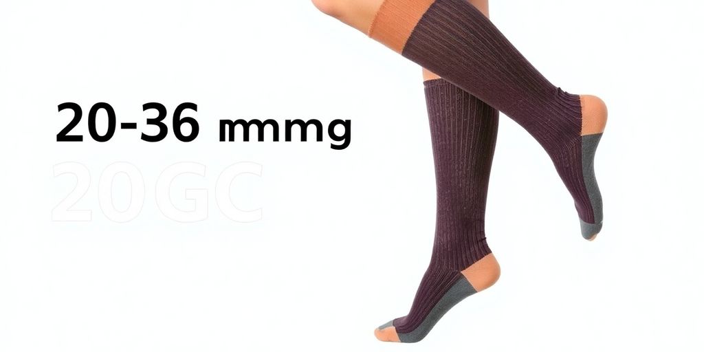 Meia elástica de compressão 20-30 mmHg.