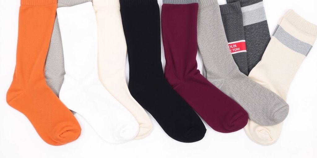 Foto de meias 3/4 em várias cores.