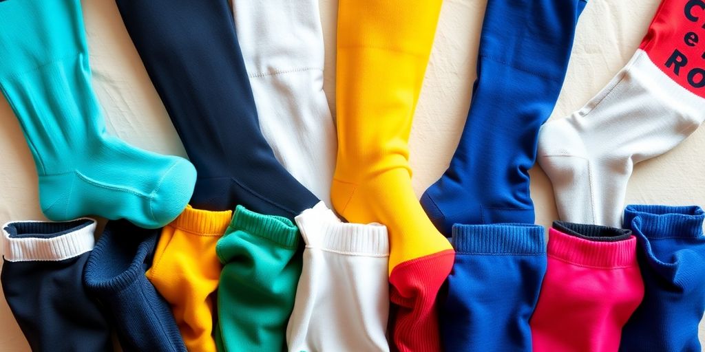 Meias de compressão coloridas em diversas estampas e tamanhos.