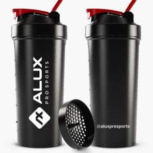 Coqueteleira Slim Plus 600ml Preta com Trava - Alux